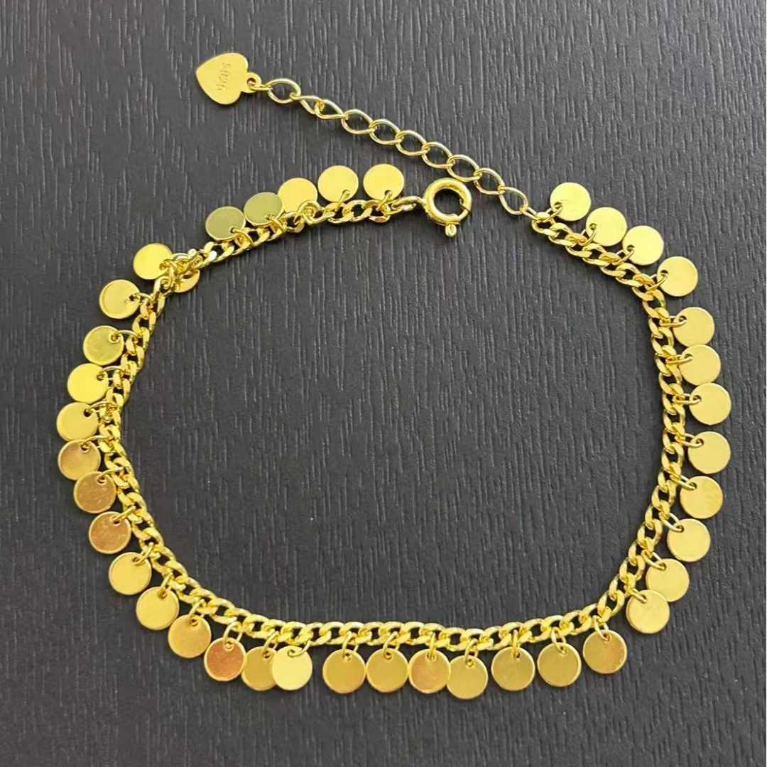 925银手链 【树子专享】925银圆片流苏手链 YS517