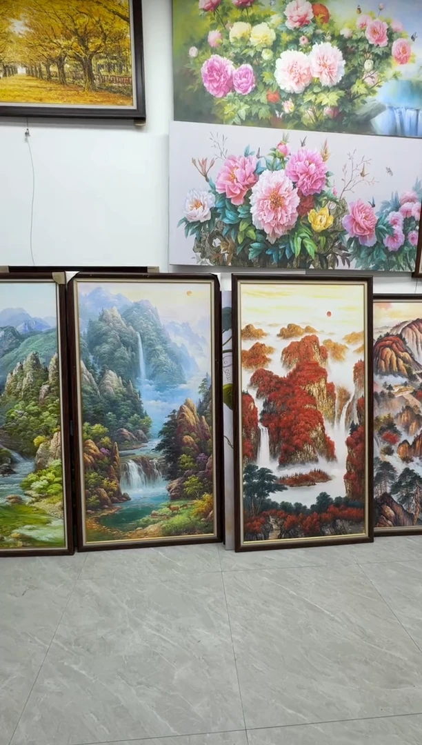 油画奔*【张俊龙】80*100水月办公室客厅茶室客厅挂画油画版画