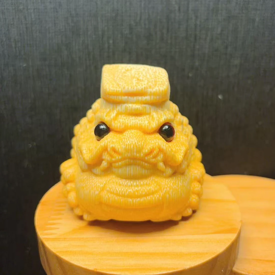 《帝王金蟾》6厘米龙血金丝竹实心竹