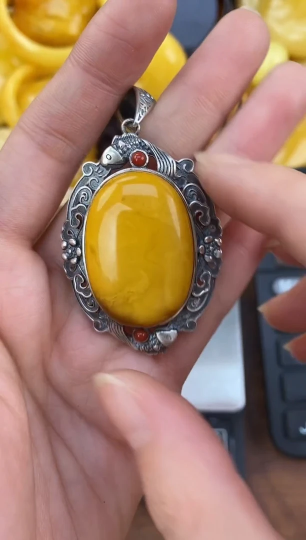 裸石琥珀未镶嵌天然琥珀蜜蜡