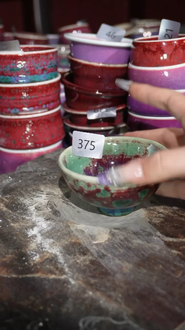 摆件陶精品窑变钧瓷茶器