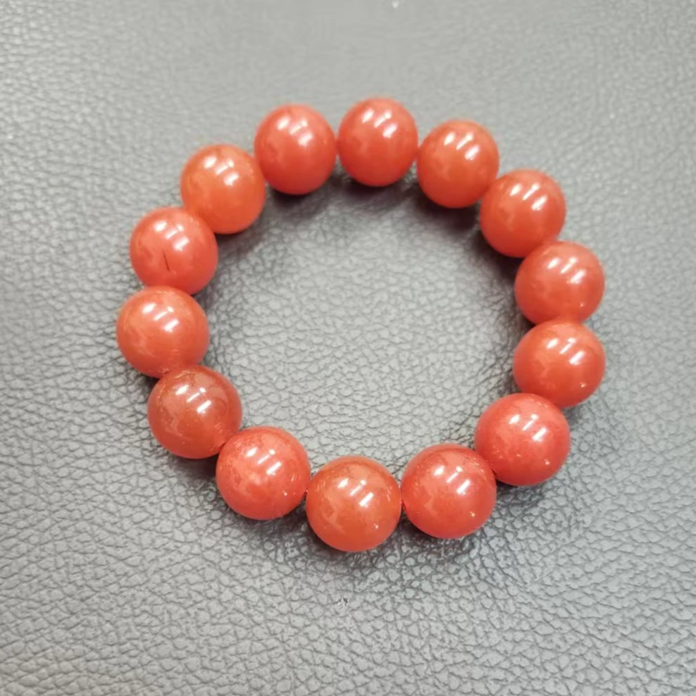 精美玛瑙圆珠红手串-卡16