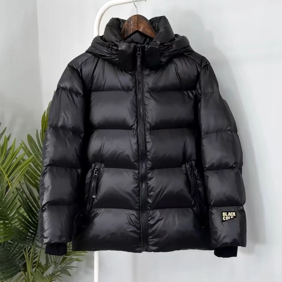 DUO.DUO.2025新款冬季休闲时尚百搭宽松连帽短款外套（黑色金子款）