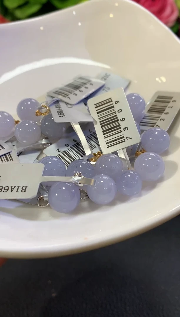 翡翠18K金镶嵌吊坠(不含链)a2多样性一件发货紫色有色差