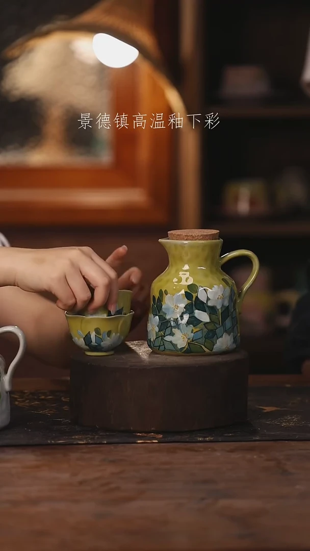 陶瓷景德镇高温釉下手绘陶瓷433