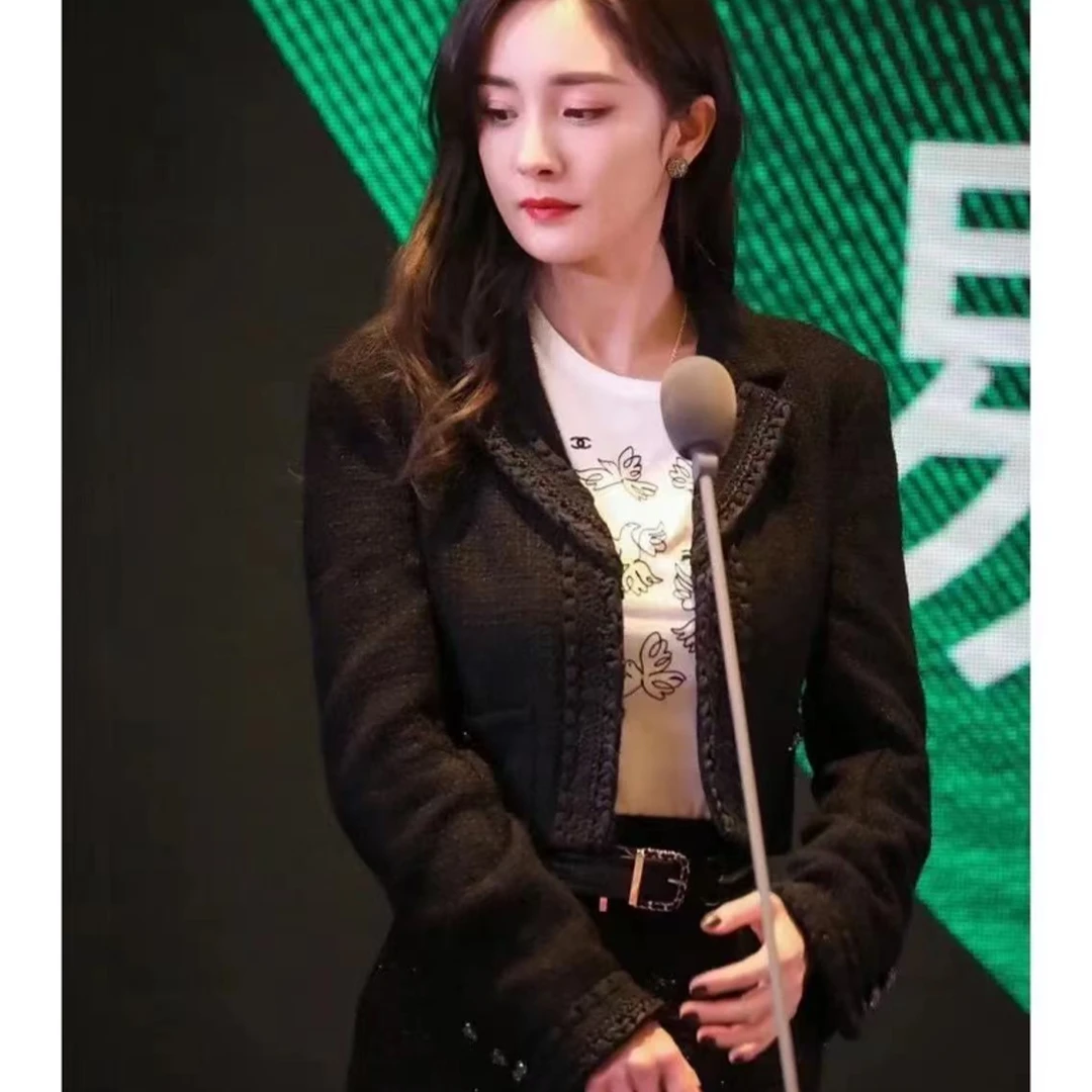 99新 Chanel/香奈儿 2021秋冬黑色短款外套 34码杨幂同款