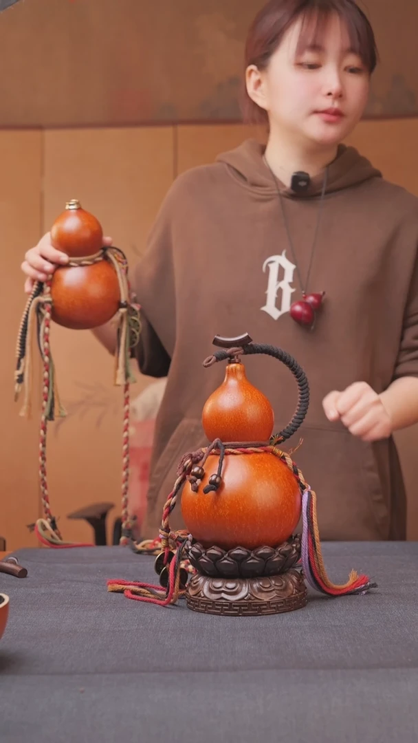 1472号链接精品大漆葫芦现货现发[一物一拍]不包含莲花底座