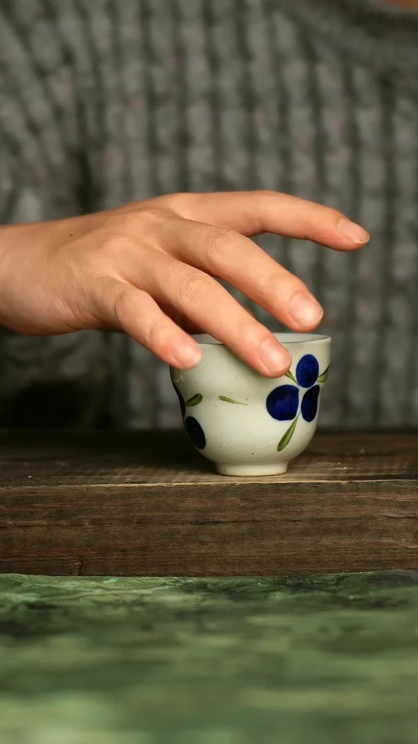 陶瓷青诗集手工手绘瓷器