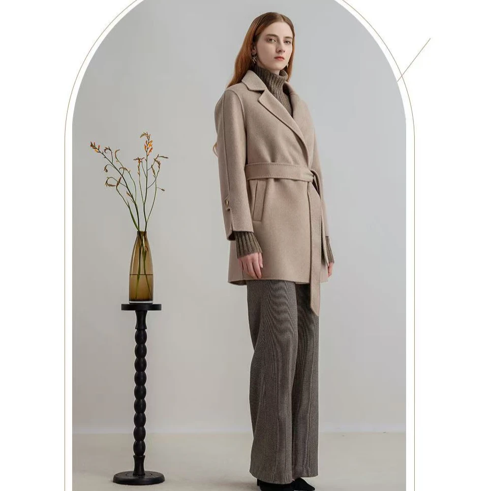 senkni/圣可尼圣可尼新款金丝双面呢上衣