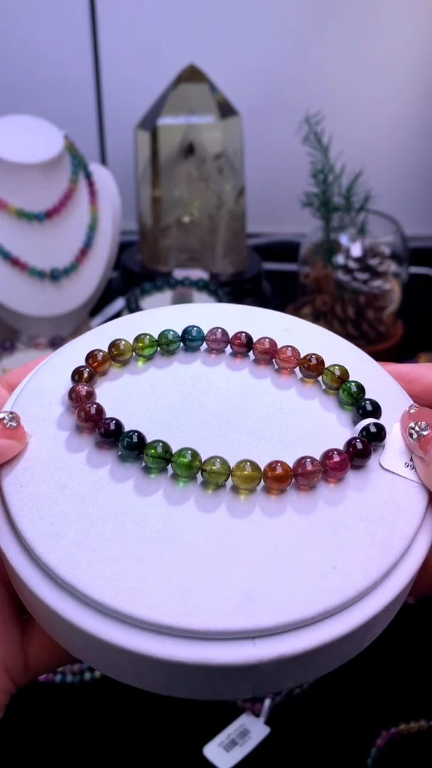 手链未镶嵌碧玺【梦源珠宝】天然碧玺单圈手链