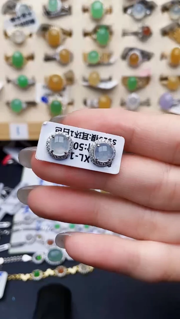 银S925镶嵌戒指翡翠774