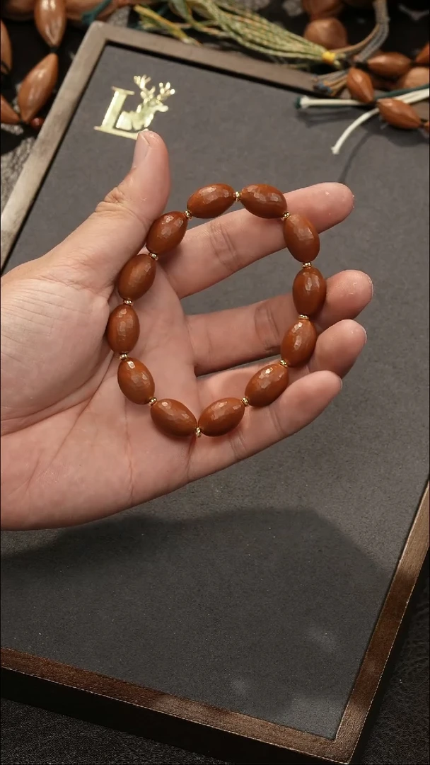 手串橄榄核小籽钻石面