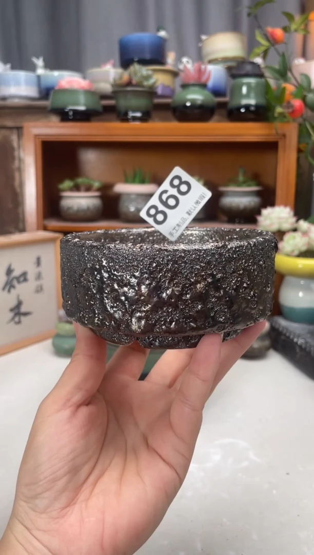 瓷片晒*?868知木小芳花盆