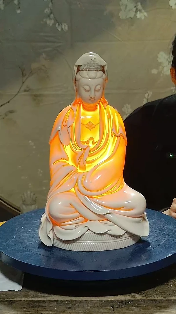 摆件德化瓷观音造像高频37公分