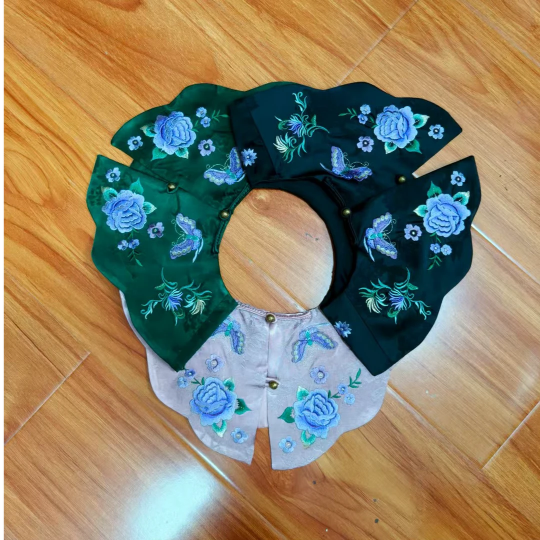 素女馆新款绣花蝶恋花刺绣云肩