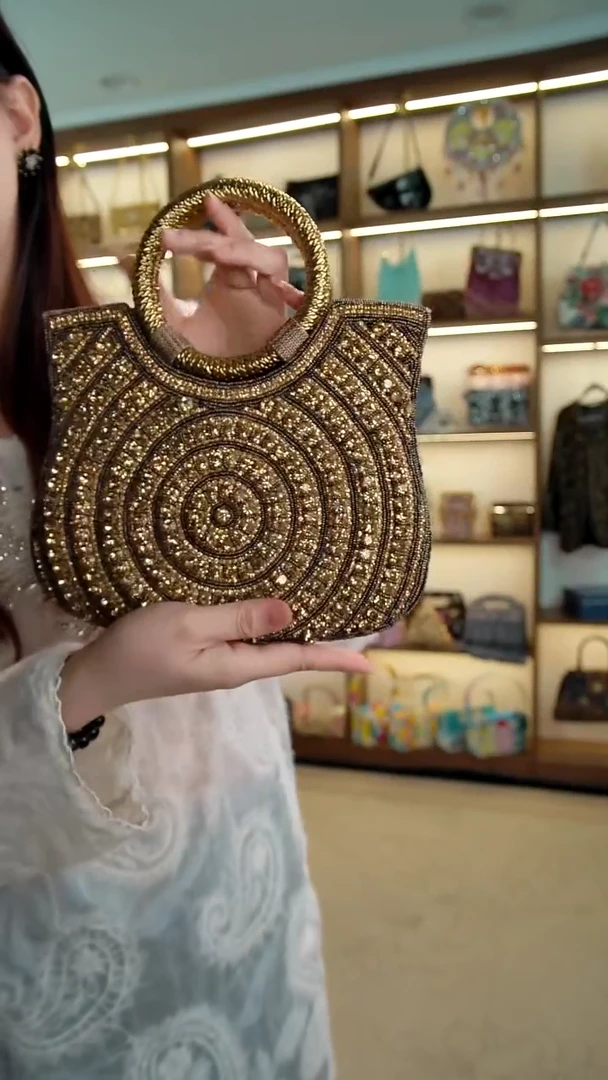 织物Fjss-666百格汇手工串珠包