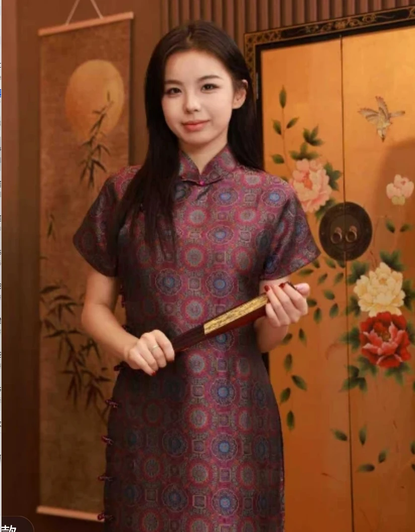 白幼秀民国风优雅中长款复古显瘦中式旗袍大码气质旗袍宋5830