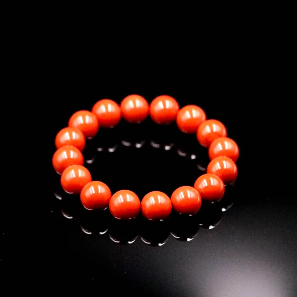 高阶天然毕业级川料满肉南红玛瑙手串D7413-尺寸可选-多样性发一