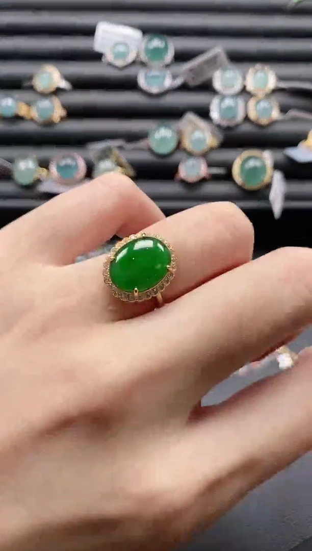 【闪购商品】翡翠戒指银S925镶嵌1111