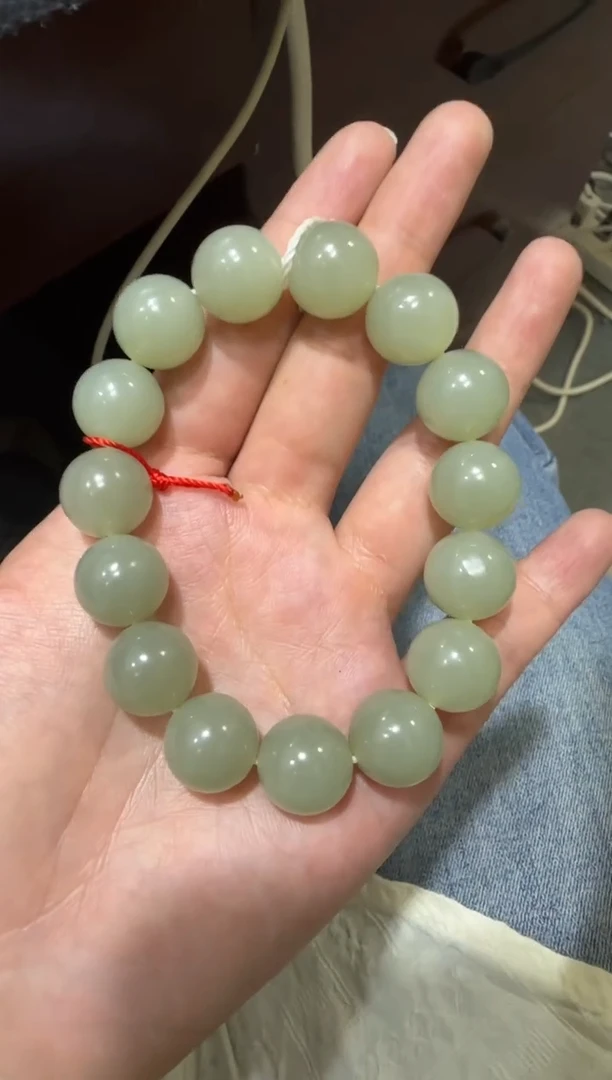 未镶嵌手串和田玉且末近矿高青白手串（产地直发）