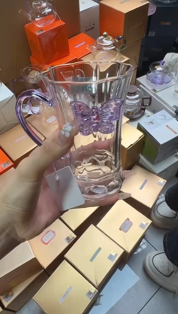 @@禾器晶彩幻蝶杯浅紫色