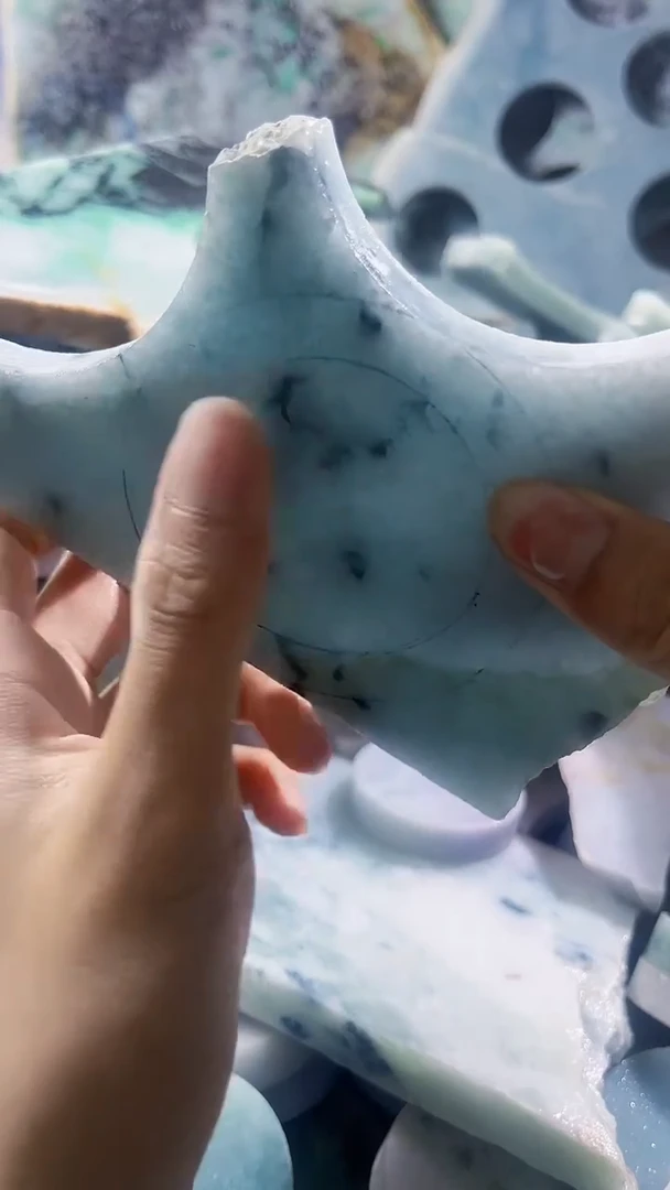 翡翠裸石缅甸翡翠A货陈6680