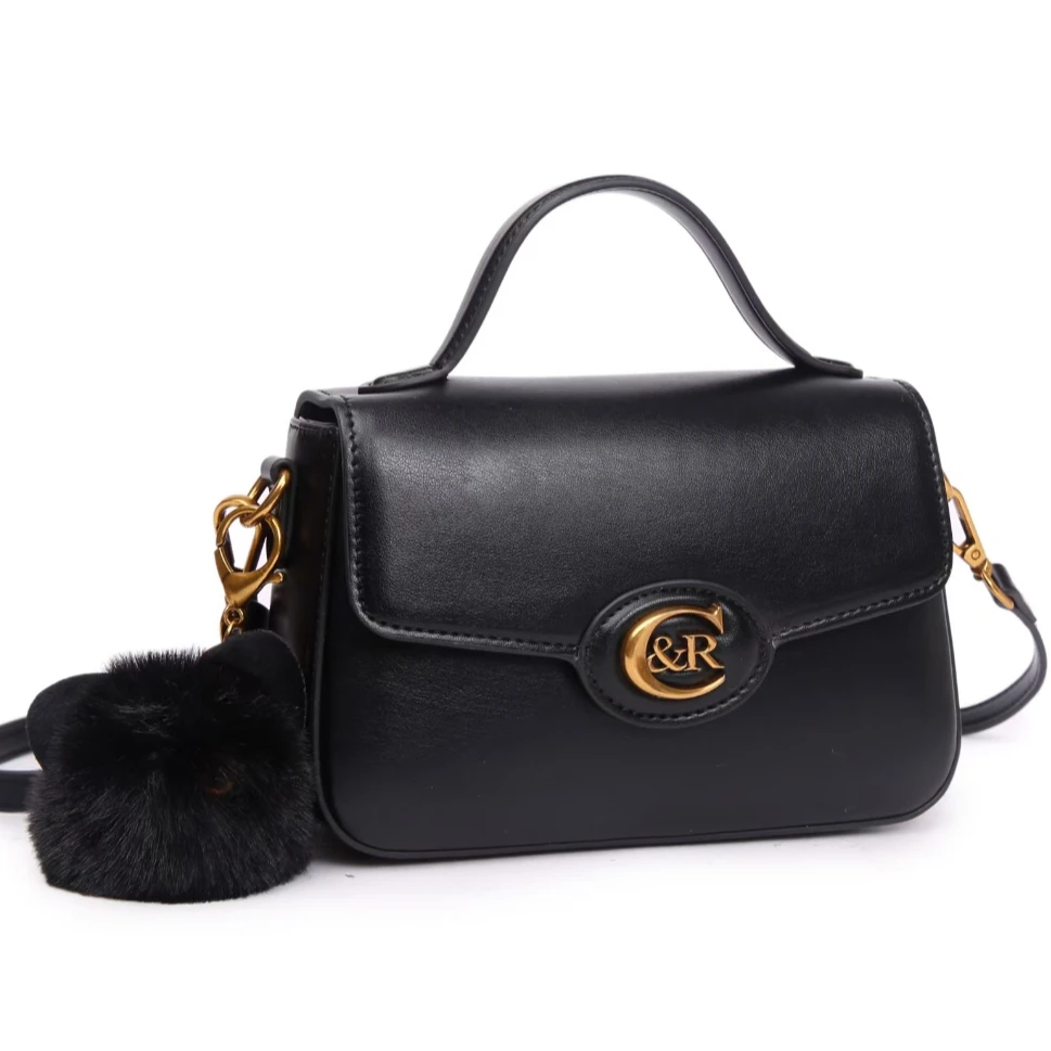 【TT Studio】BF-66162-黑色RAIN.CUN时尚简约百搭腋下斜跨轻奢女包