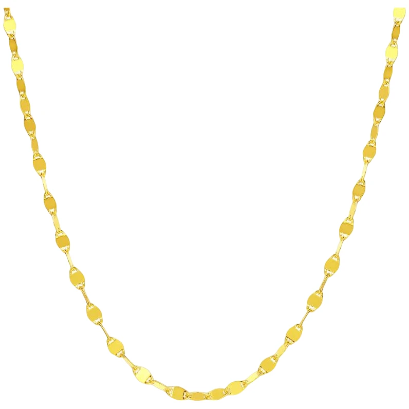 【MZ】18k金瓦片项链ZBKJX003