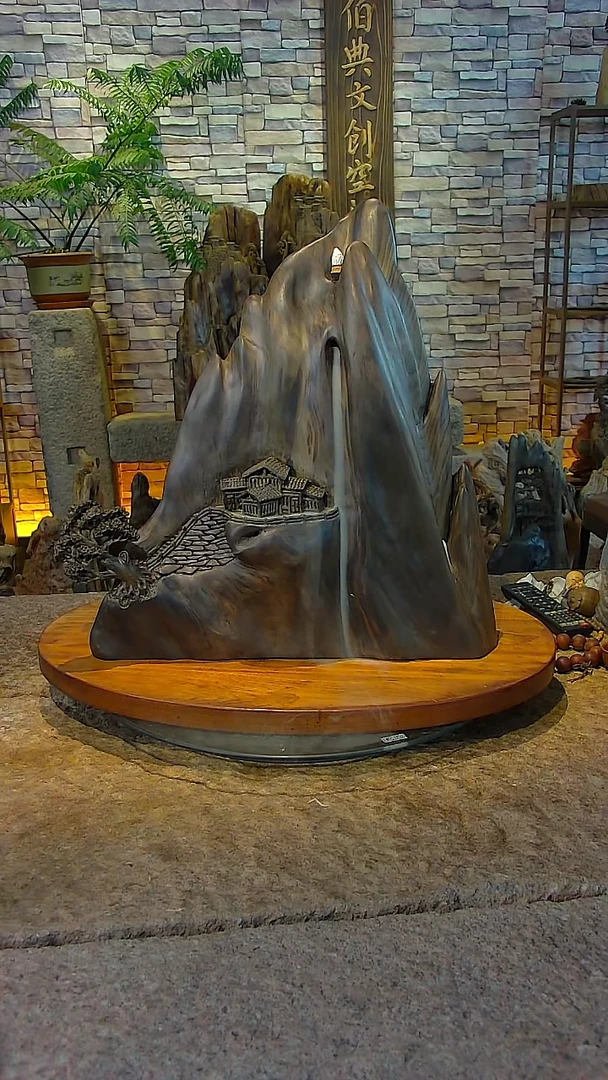 木木雕款金丝楠阴沉木倒流香禅意摆件