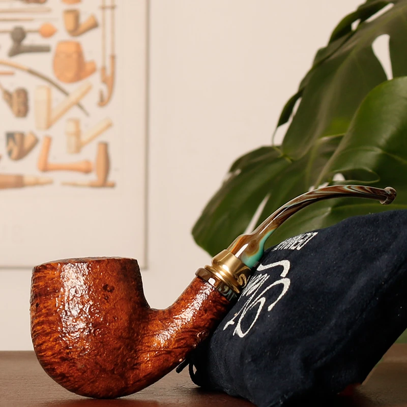 丹麦吉普森 Classic2 喷砂经典弯斗 3毫米 石楠木烟斗