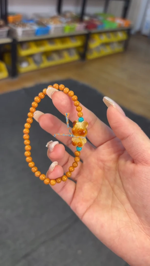 【闪购商品】蜜蜡手链未镶嵌蜜蜡熊单圈