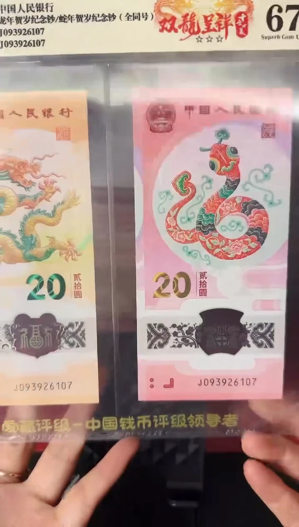 塑料2025龙钞全同号 一对   啊啊啊啊啊