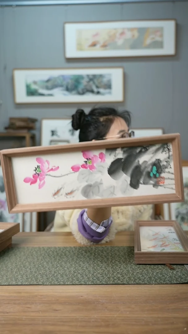 【闪购商品】书法手书/绘同款作品-协会会员老师带框作品