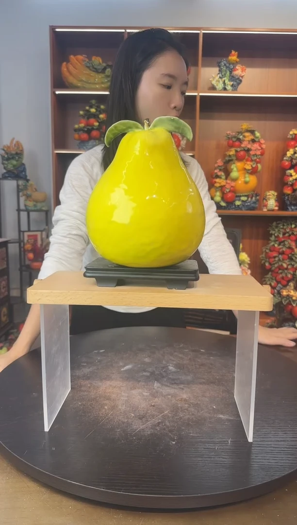 陶瓷应有尽有柚子摆件