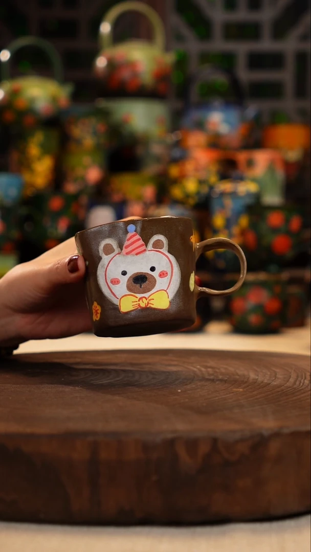 岩彩釉釉下彩  杯子