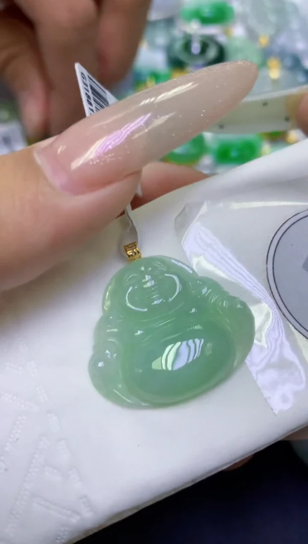 颈饰未镶嵌翡翠天然缅甸翡翠A货百元以上9元证书费自理