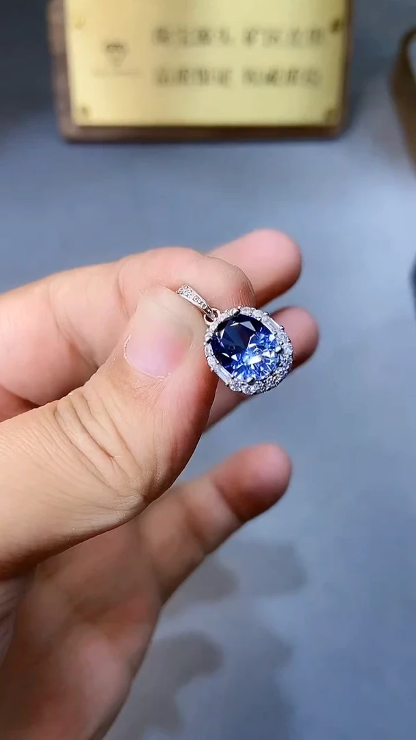 【闪购商品】蓝宝石颈饰银S925镶嵌354