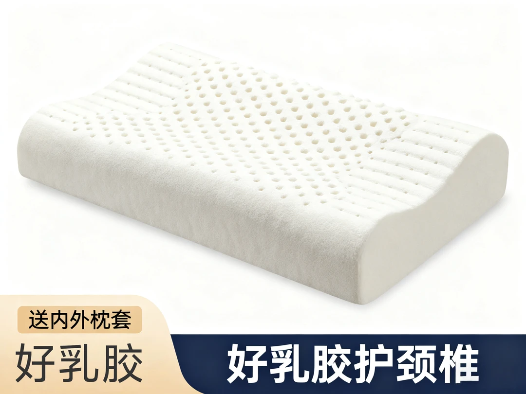 回弹记忆乳胶枕深睡护颈透气枕头