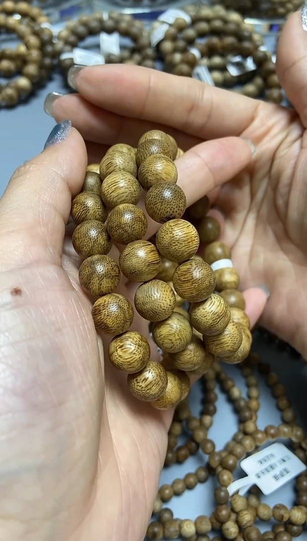 沉香手串菩萨棋虎斑1.1圆珠单圈多样性发其一