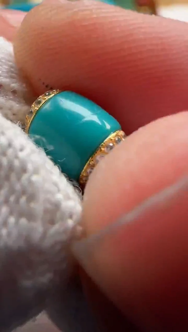 18K金镶嵌绿松石配饰配饰紫***~配饰配饰