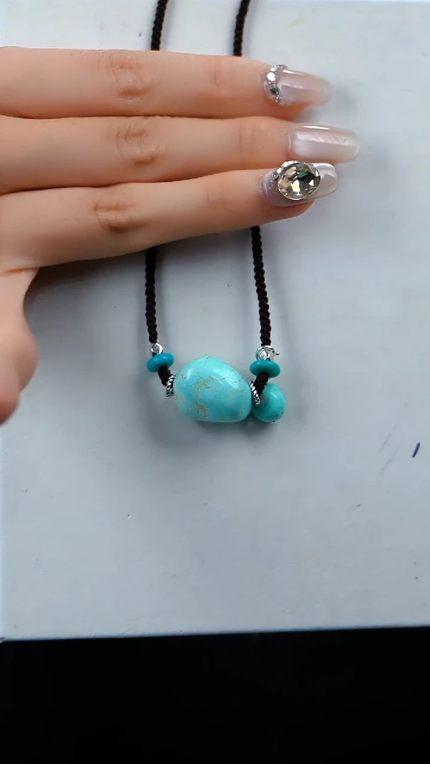 未镶嵌绿松石项链随型