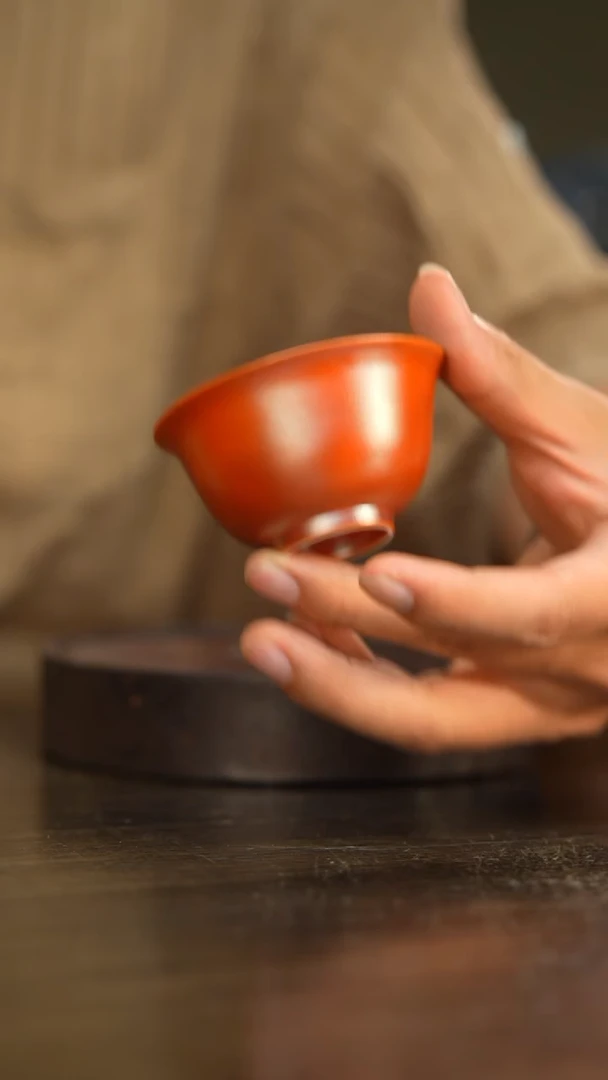 72柴房陶瓷柴烧金玉普洱杯