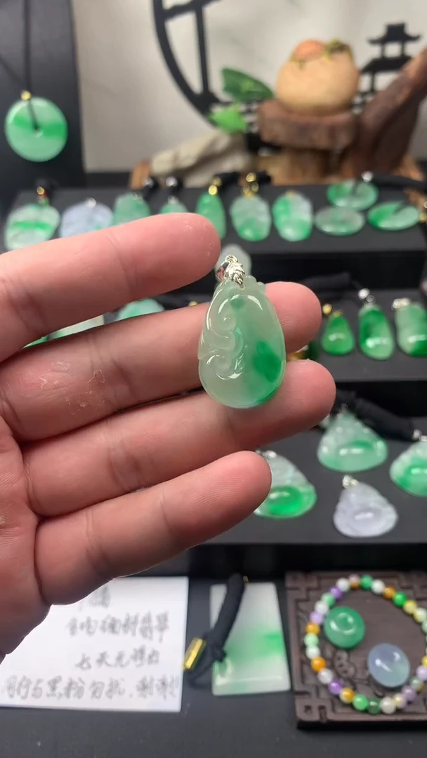 颈饰未镶嵌翡翠所见即所得，一图一物