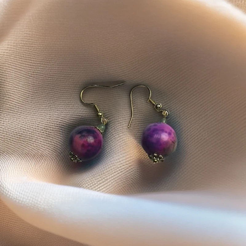 【照耀千秋 尽耀光芒】A292古药花魂耳钉