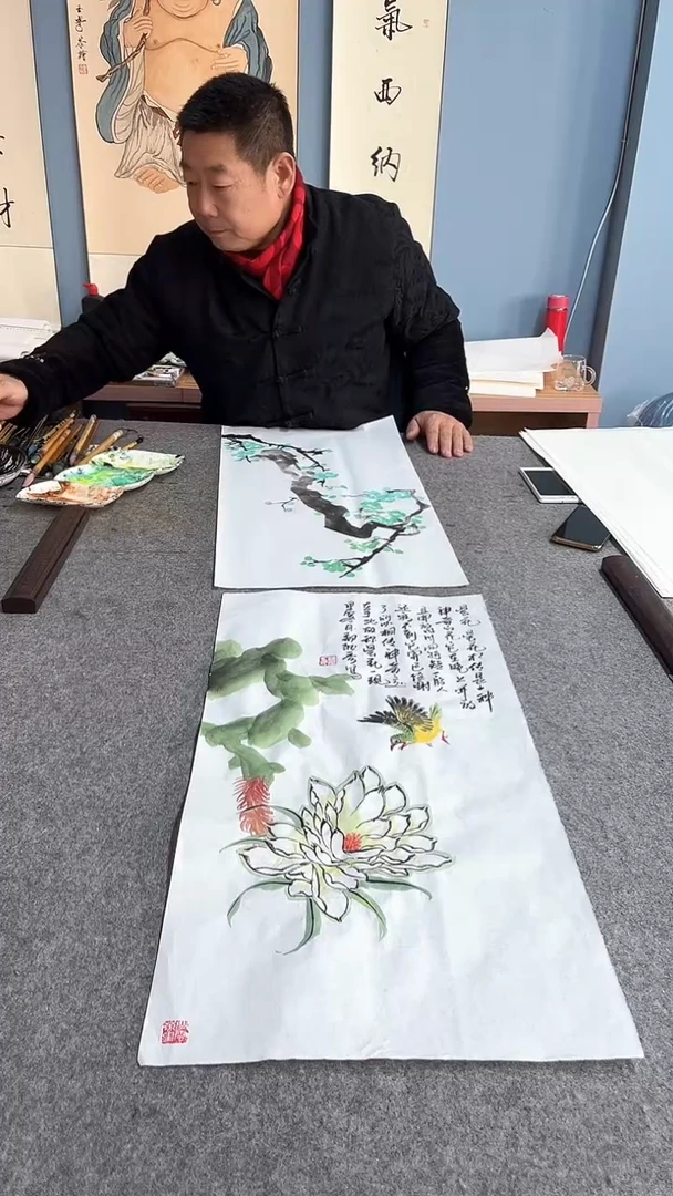 【闪购商品】国画写意花鸟、手绘、