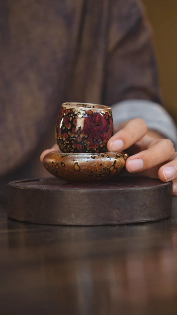 悟*108柴房陶瓷柴烧斑鹿白