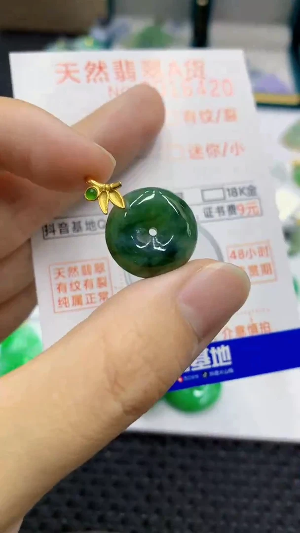 翡翠未镶嵌颈饰             8