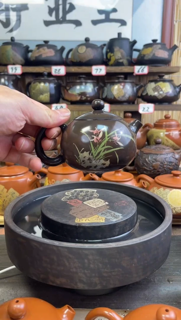 【闪购商品】壶建水紫陶高亮光彩填水线壶