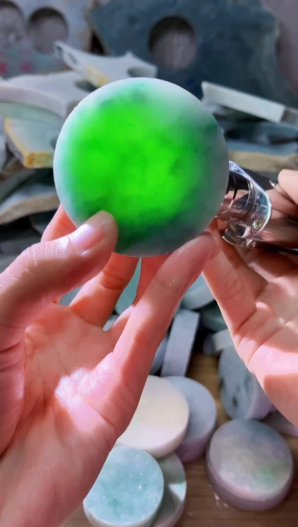 裸石翡翠翡翠a货正品玉石陈048