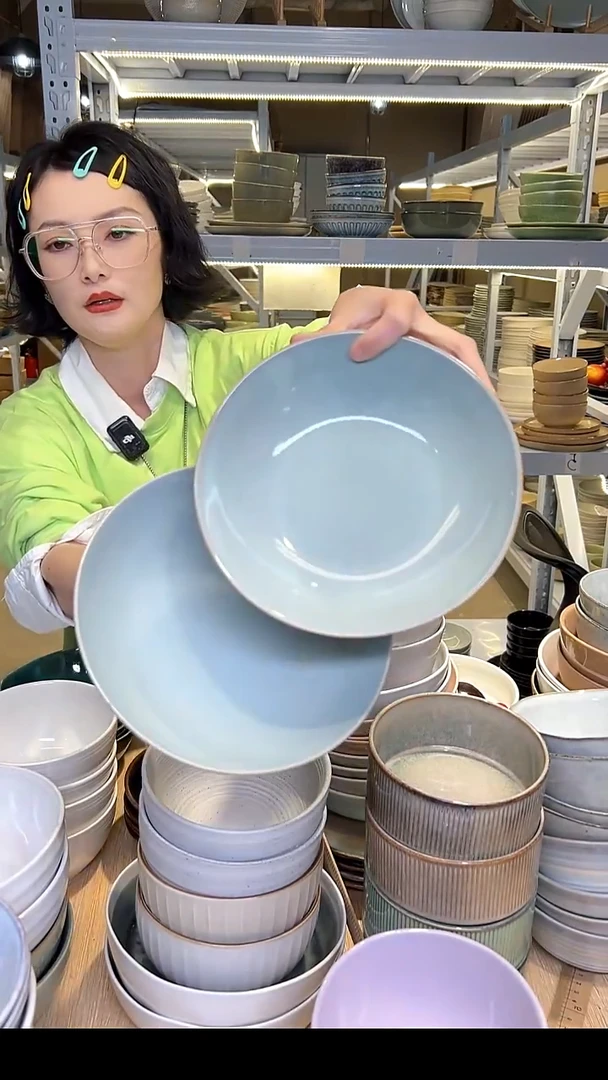 瓷63 外贸尾货高温釉下彩陶瓷餐具默认微瑕